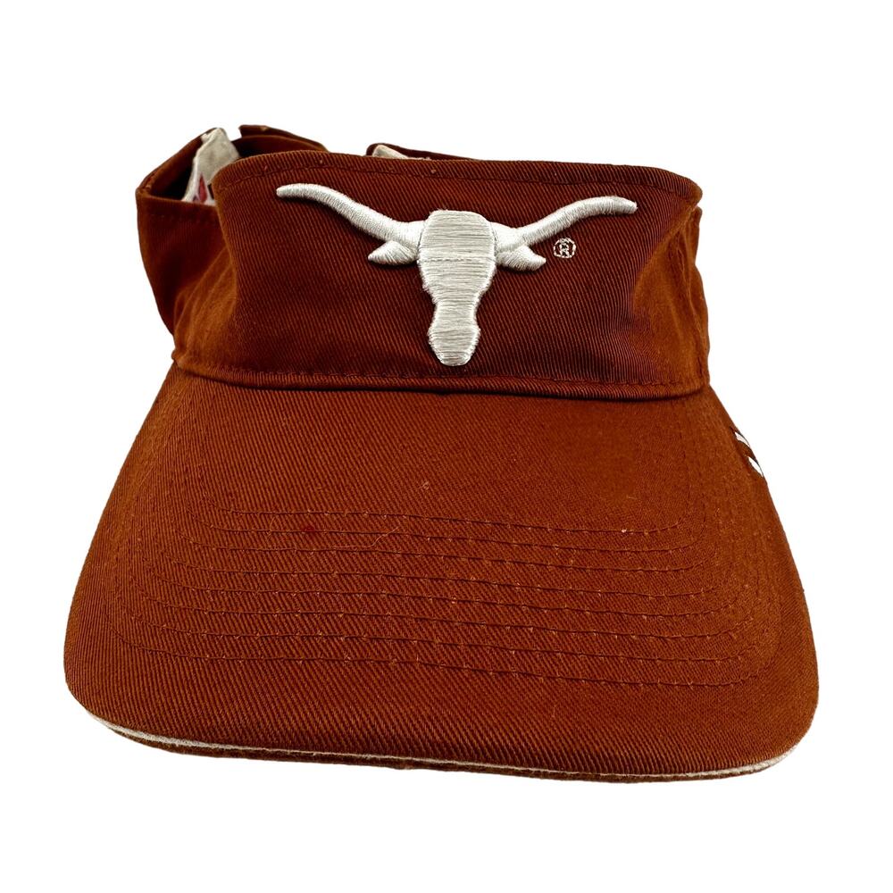 VTG The Game Texas Long Horns Sun Visor Hat '95 100% Cotton Burnt Orange OS